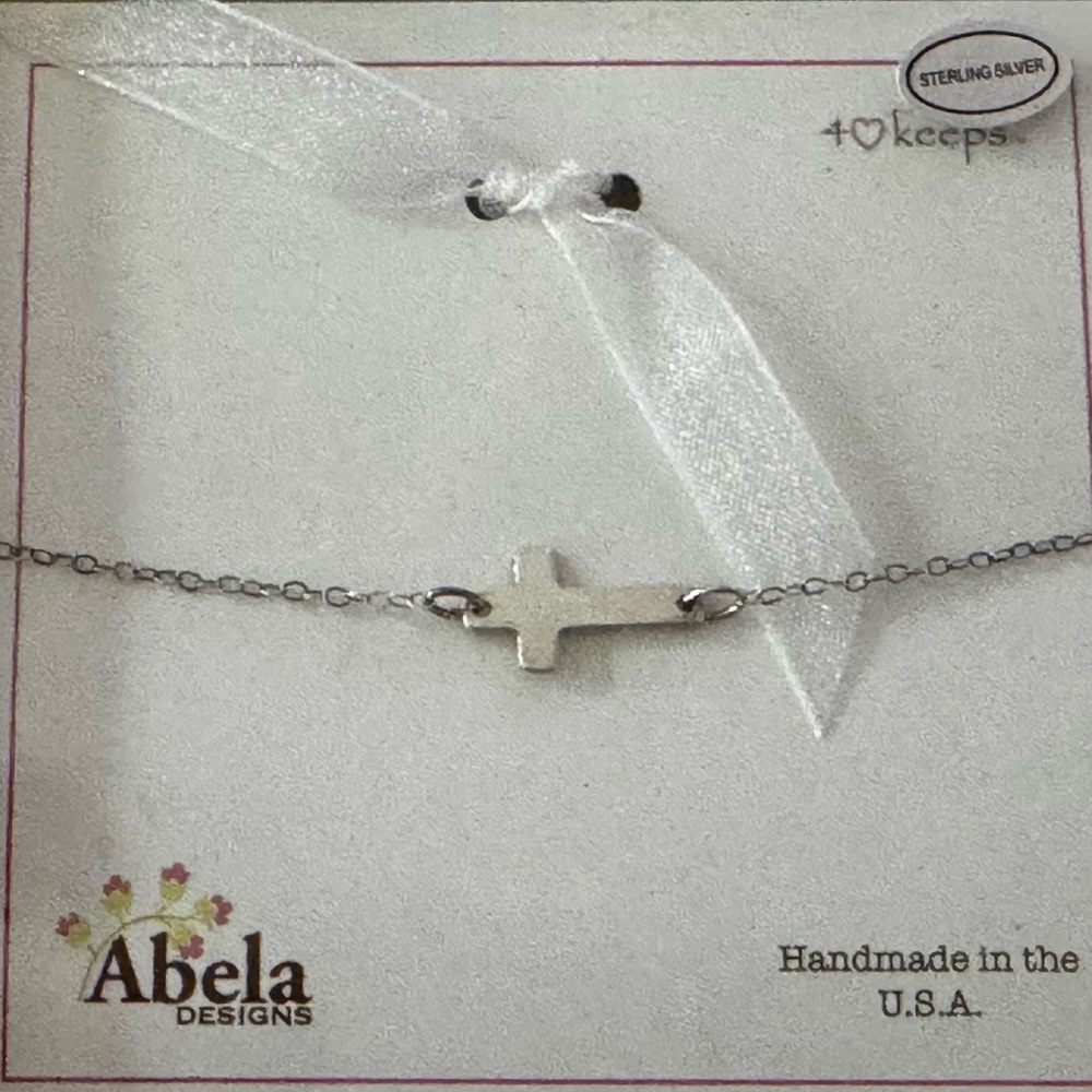 Abela Child’s Sterling Silver Cross Necklace